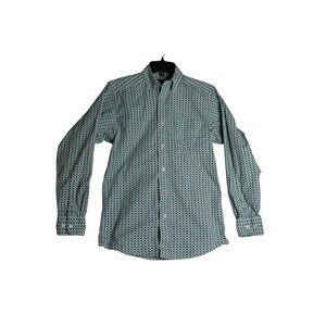 Ariat L/S Fitted Stretch Turquise Floral Pattern Western Cowboy Shirt Mens XS